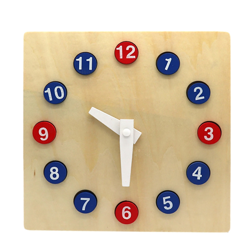 조기 교육 활동 시계 장난감 나무 퍼즐 학습 시계 시간 활동 유치원 교육 보조 장난감